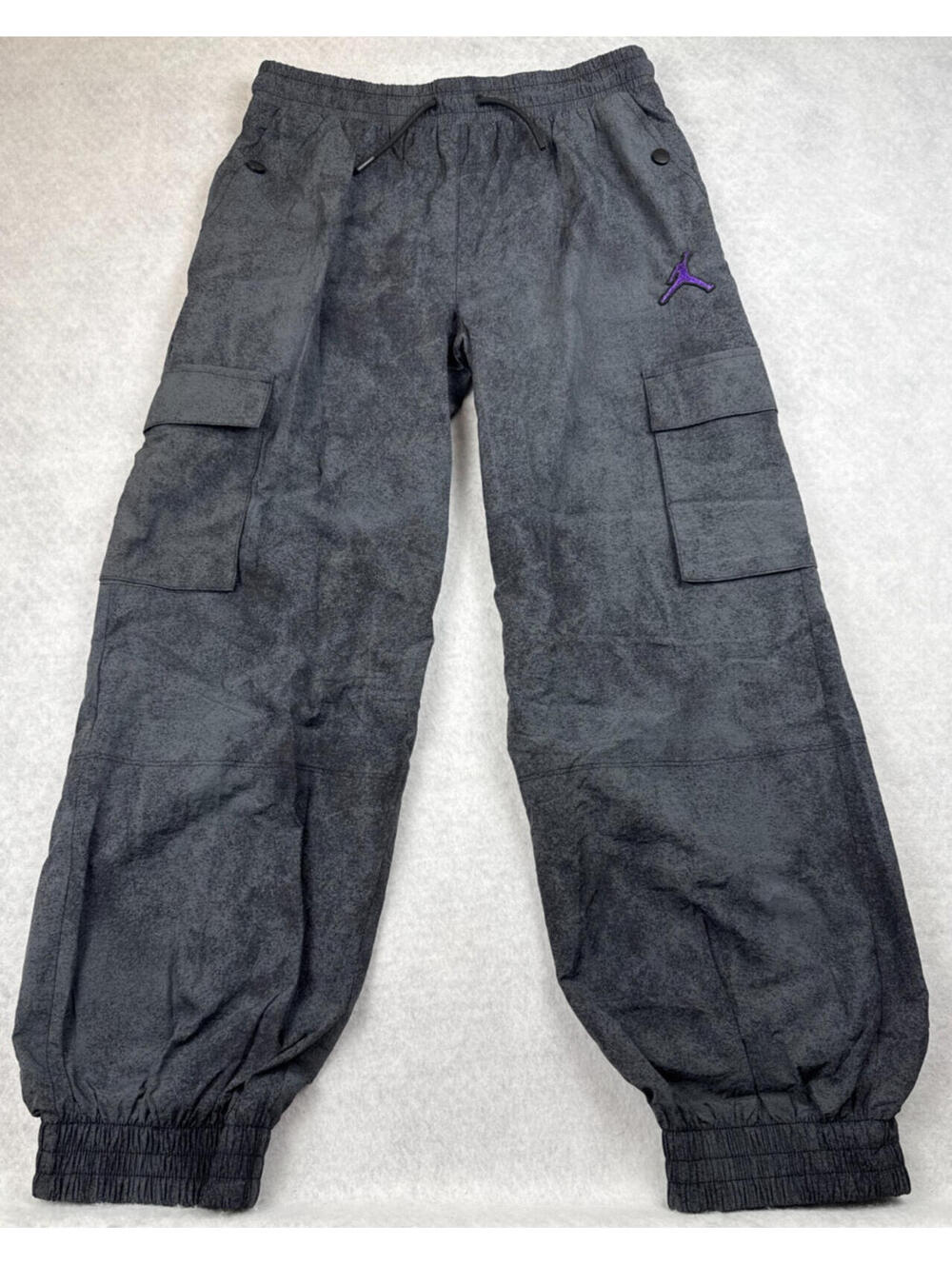 Jordan Girls Large 12-13Yrs Gray Purple Jumpman Parachute Cargo Jogger Pants NWT